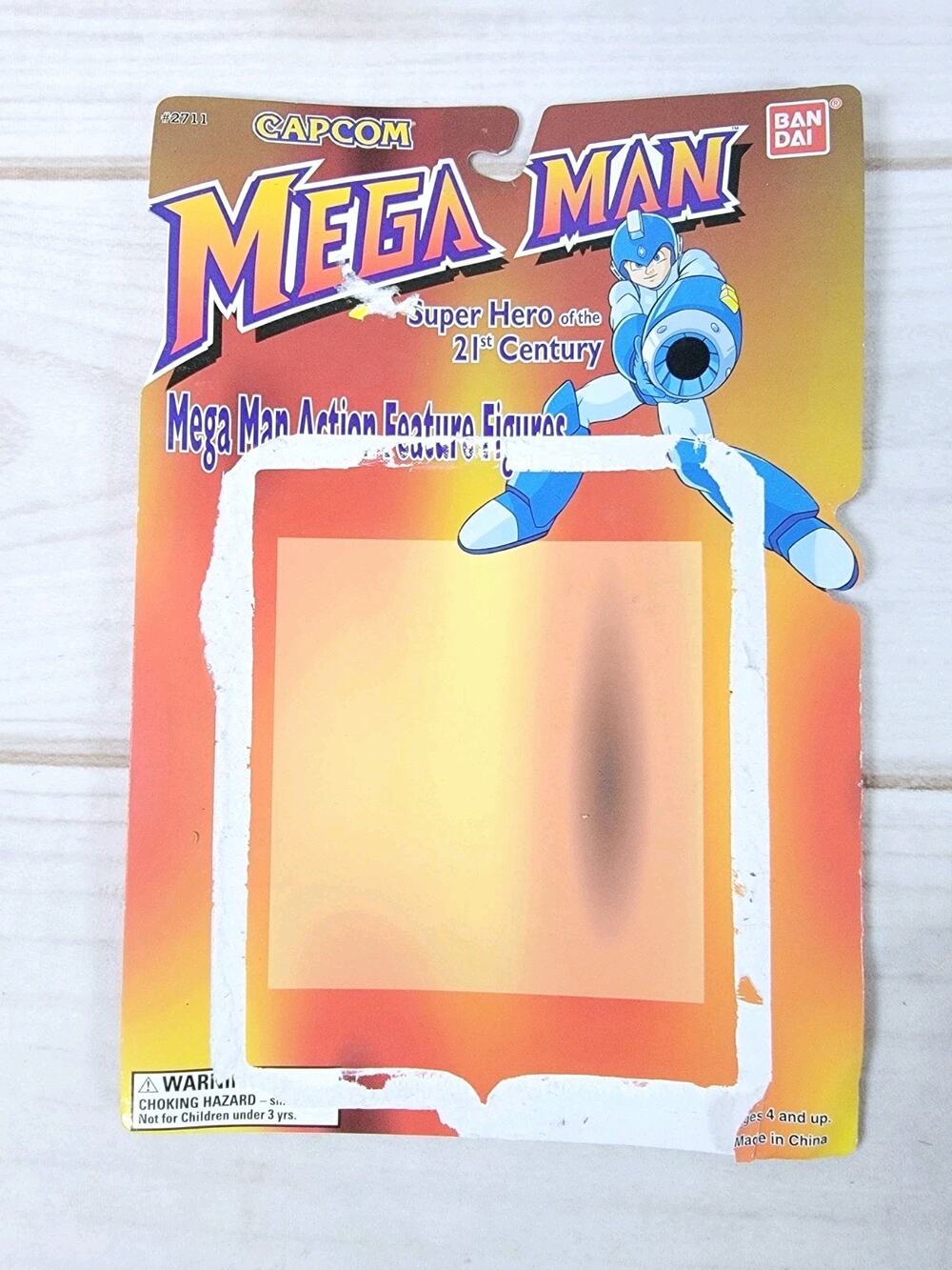 Mega Man CUTMAN Original 1st Series Packaging CARD ONLY #2711 Bandai 1995